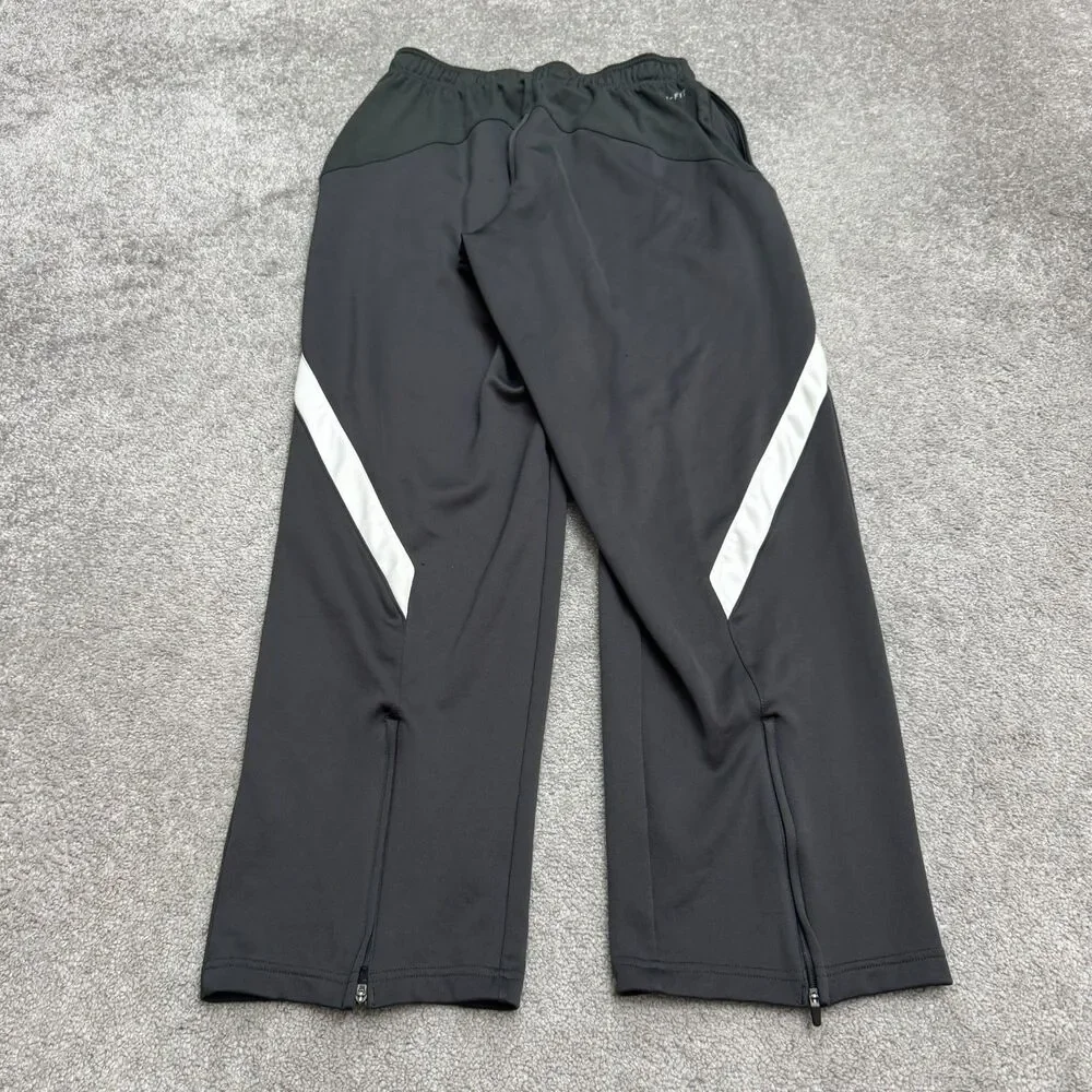 Nike Dri-Fit Squad 14 Sideline Training Track Pants Mens Medium Black Ankle Zip
